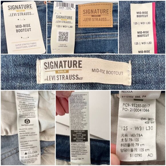 31x30 NWT Levi Strauss Signature Gold Mid-Rise Modern Bootcut in Color Cape Town - Picture 10 of 11